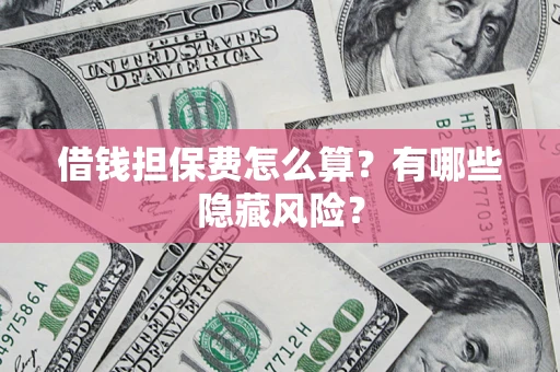 武汉借钱担保费怎么算？有哪些隐藏风险？