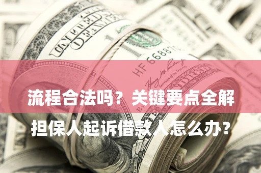 武汉

担保人起诉借款人怎么办？流程合法吗？关键要点全解析