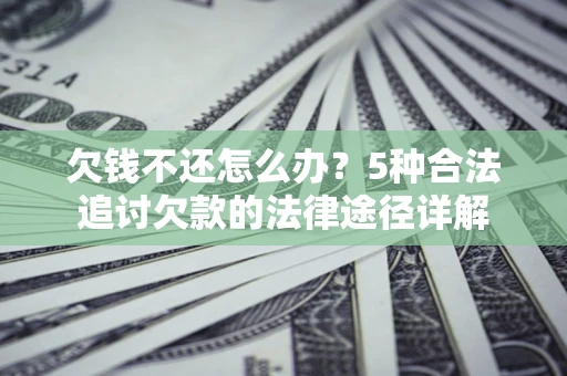 武汉欠钱不还怎么办？5种合法追讨欠款的法律途径详解