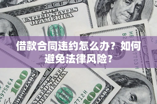 武汉借款合同违约怎么办？如何避免法律风险？