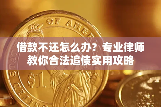 武汉借款不还怎么办？专业律师教你合法追债实用攻略
