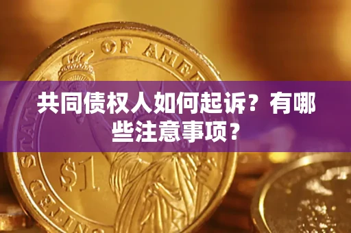 武汉共同债权人如何起诉？有哪些注意事项？